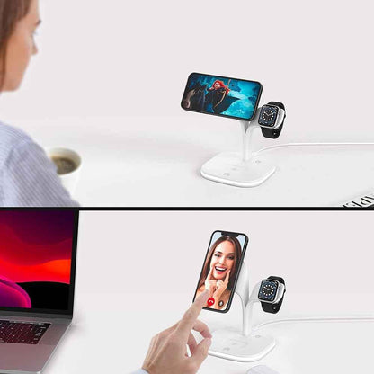 5 in1 Foldable Wireless Fast Charger Dock Station for Apple - Available in Black and White - Shello's Creative Boutique