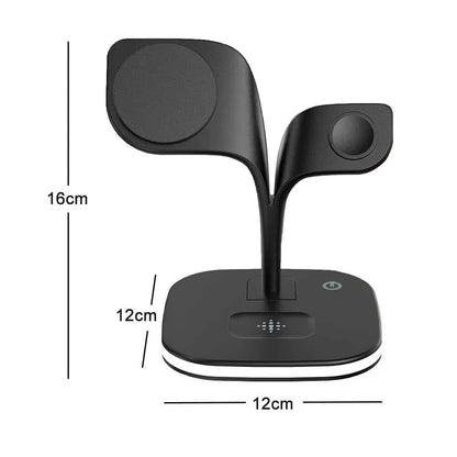 5 in1 Foldable Wireless Fast Charger Dock Station for Apple - Available in Black and White - Shello's Creative Boutique