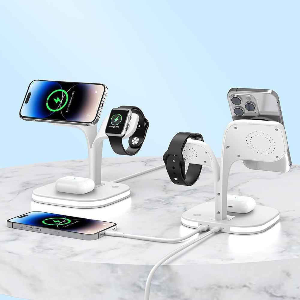 5 in1 Foldable Wireless Fast Charger Dock Station for Apple - Available in Black and White