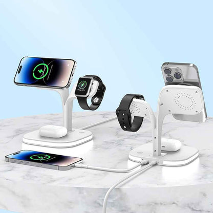 5 in1 Foldable Wireless Fast Charger Dock Station for Apple - Available in Black and White - Shello's Creative Boutique