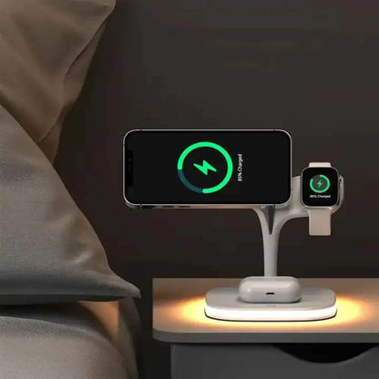 5 in1 Foldable Wireless Fast Charger Dock Station for Apple - Available in Black and White - Shello's Creative Boutique