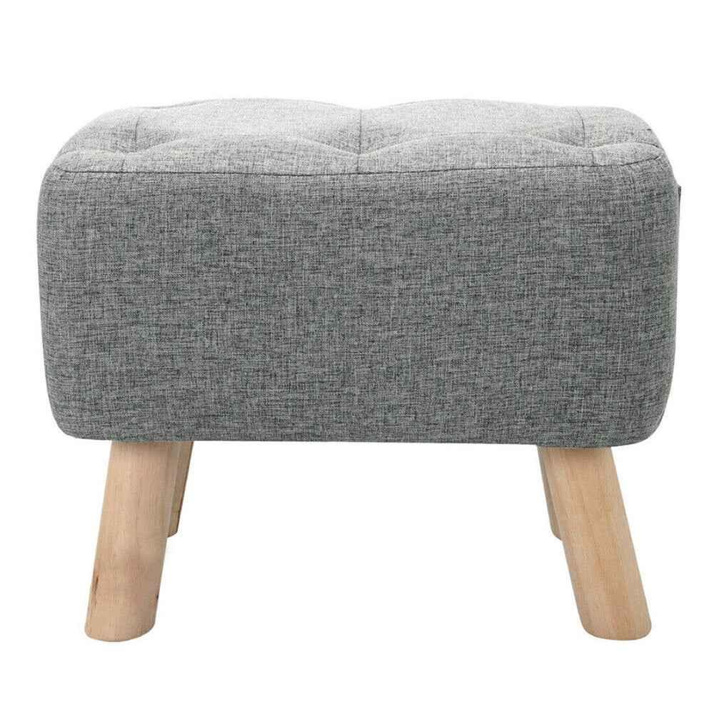Linen Fabric Foot Rest Stool Ottoman Seat - Shello's Creative Boutique