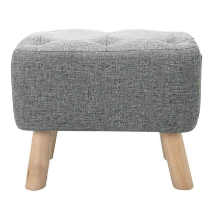 Linen Fabric Foot Rest Stool Ottoman Seat - Shello's Creative Boutique