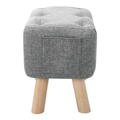 Linen Fabric Foot Rest Stool Ottoman Seat - Shello's Creative Boutique
