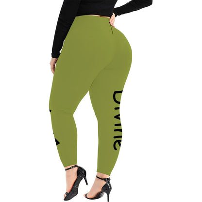 Women's High Waist Leggings(Plus Size)(ModelL45) - Shello's Creative Boutique