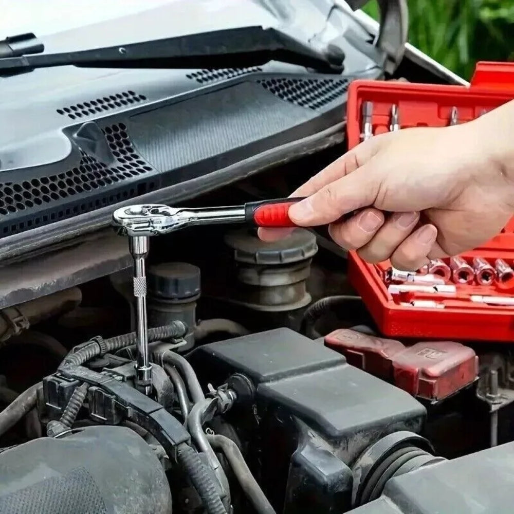 46-Piece Socket Wrench and Screwdriver Bits Ratchet Driver Kit