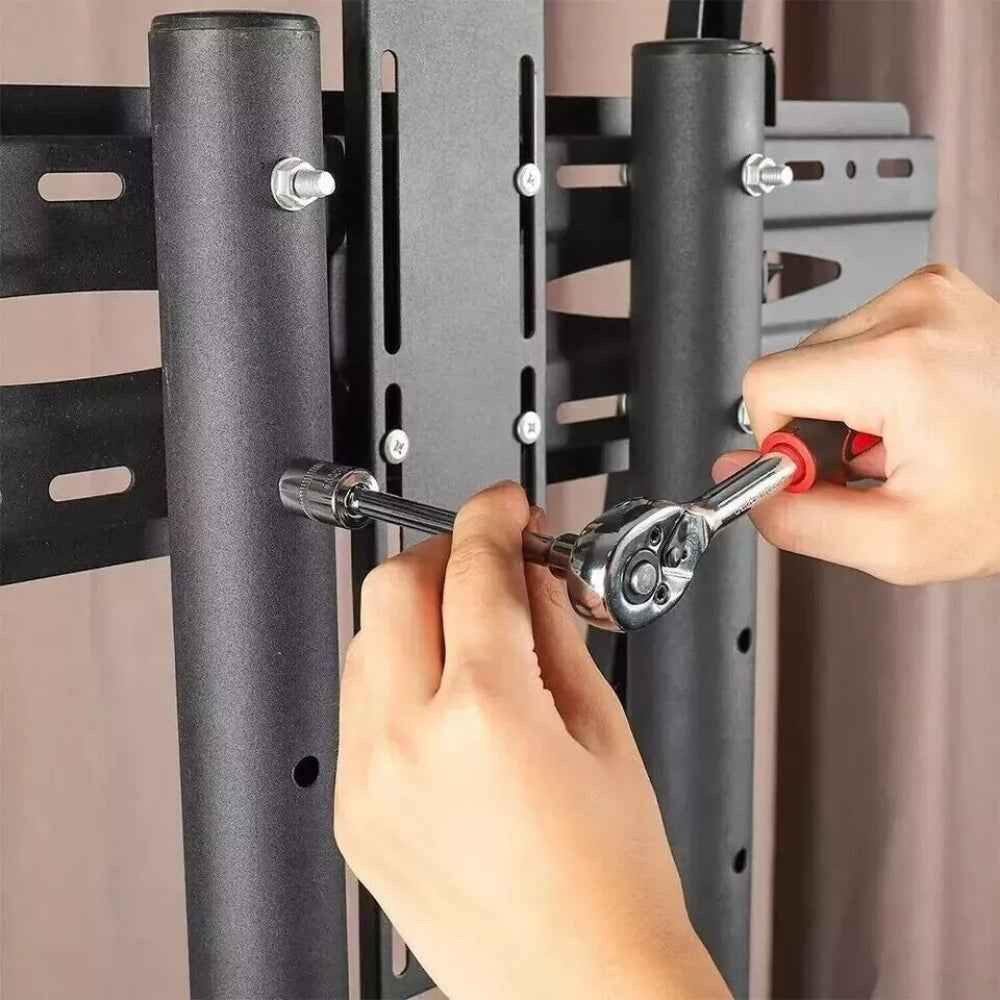 46-Piece Socket Wrench and Screwdriver Bits Ratchet Driver Kit
