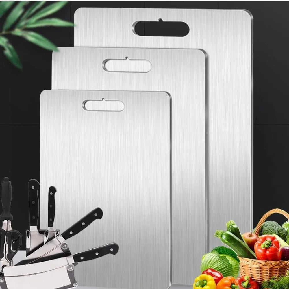 Double Sided Titanium Cutting Board for Kitchen and Camping - Shello's Creative Boutique