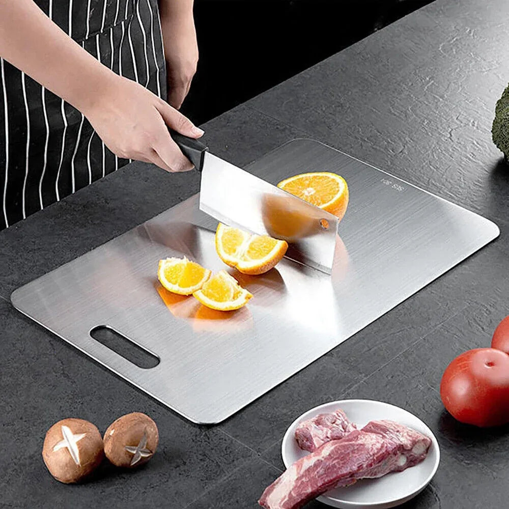 Double Sided Titanium Cutting Board for Kitchen and Camping - Shello's Creative Boutique