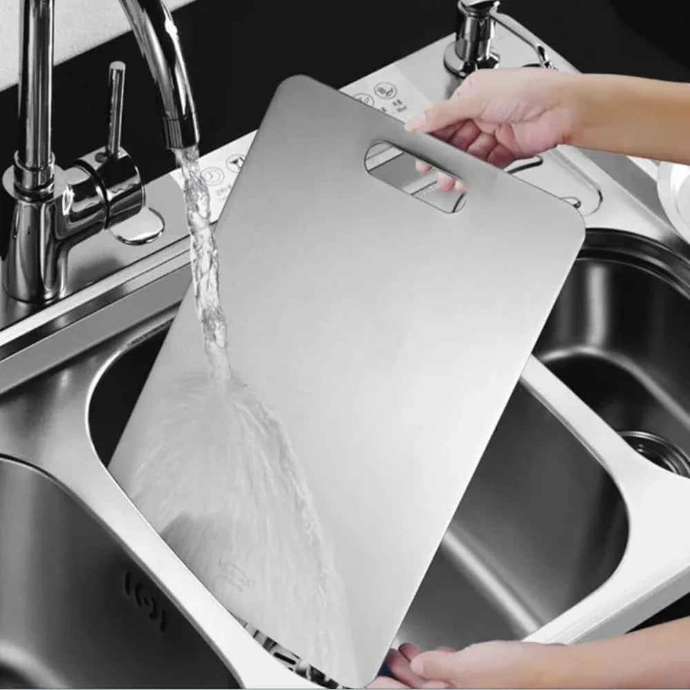 Double Sided Titanium Cutting Board for Kitchen and Camping - Shello's Creative Boutique