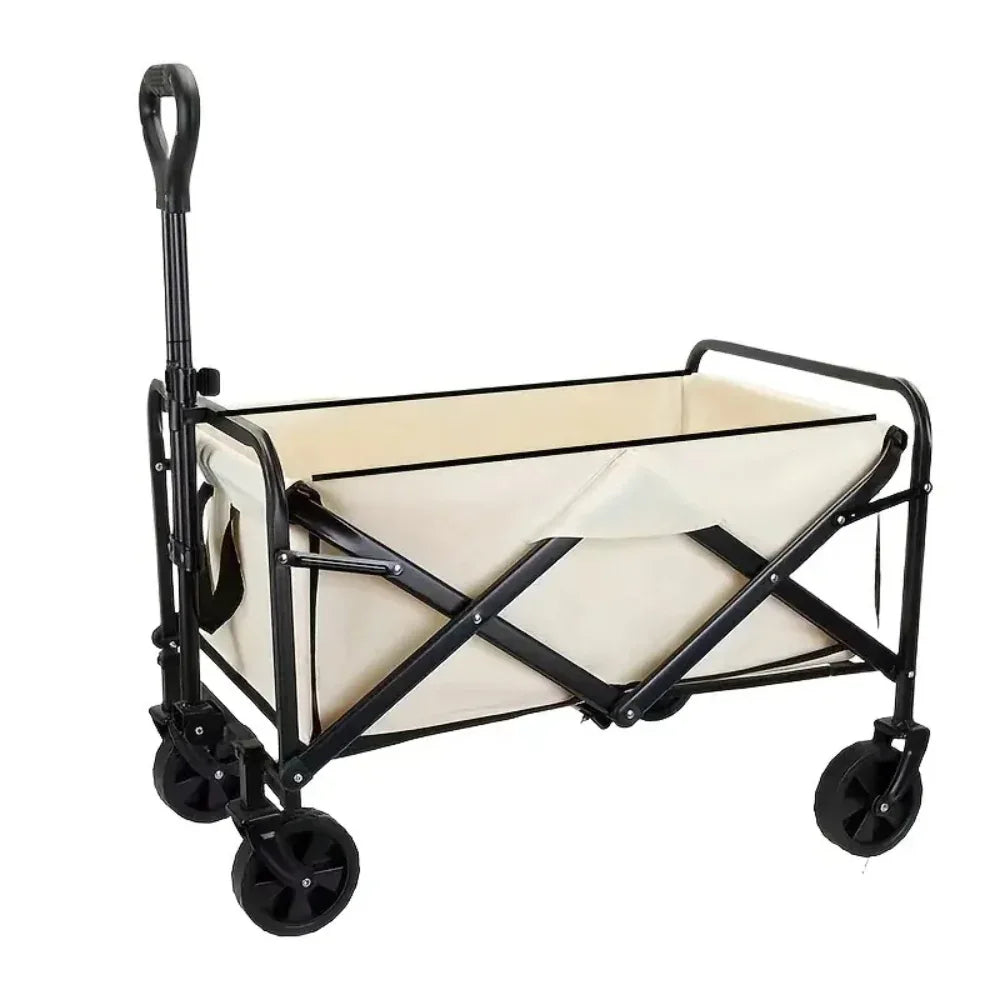 Heavy-Duty Foldable Garden Trolley Cart with 5 Inch Rubber Wheels - Shello's Creative Boutique