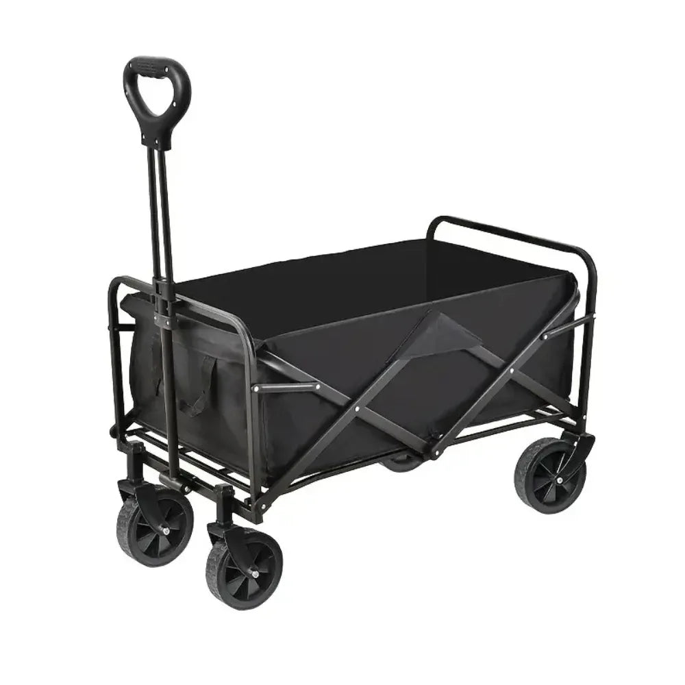 Heavy-Duty Foldable Garden Trolley Cart with 5 Inch Rubber Wheels - Shello's Creative Boutique