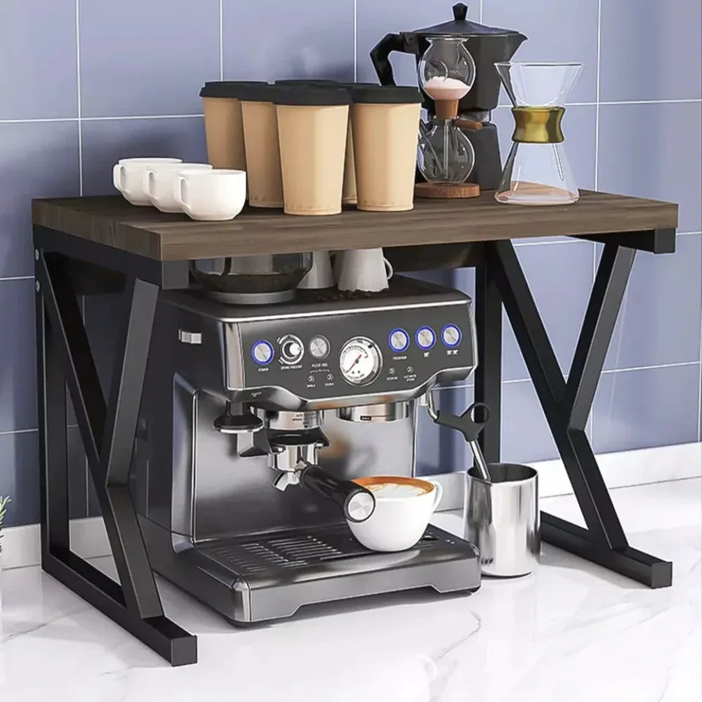 Multi-Tier Black Microwave Oven Rack Stand and Kitchen Storage Shelf - Shello's Creative Boutique
