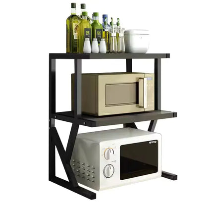 Multi-Tier Black Microwave Oven Rack Stand and Kitchen Storage Shelf - Shello's Creative Boutique