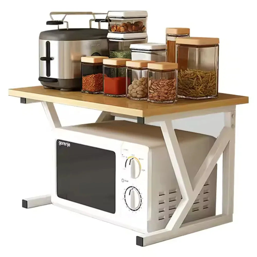Multi-Tier Black Microwave Oven Rack Stand and Kitchen Storage Shelf - Shello's Creative Boutique