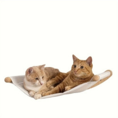 Indoor Cat Activity Center Wooden Climbing Tube with Sisal Rope Scratching Board