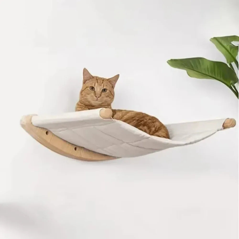 Indoor Cat Activity Center – Wall-Mounted Wooden Climbing Tube - Shello's Creative Boutique