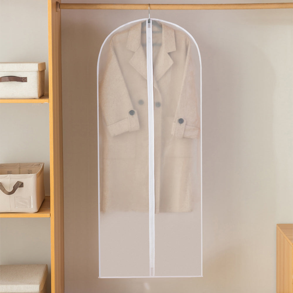 PEVA Garment Bags with Full Zipper for Closet Storage and Protection