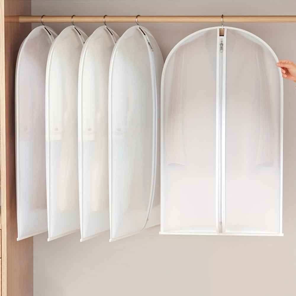 PEVA Garment Bags with Full Zipper for Closet Storage and Protection