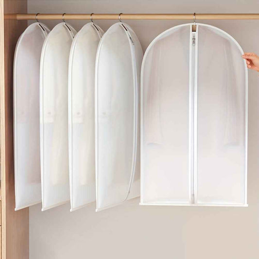 PEVA Garment Bags with Full Zipper for Closet Storage and Protection