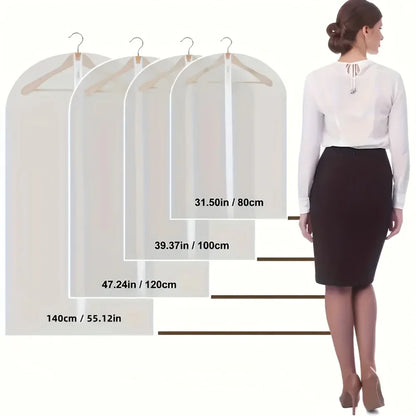 PEVA Garment Bags with Full Zipper for Closet Storage and Protection - Shello's Creative Boutique