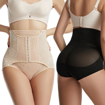 High Waist Body Shaping Waist Closing Pants Waist Closing Body Lifting Hip Pants Reinforced Breasted Body Binding Underpants