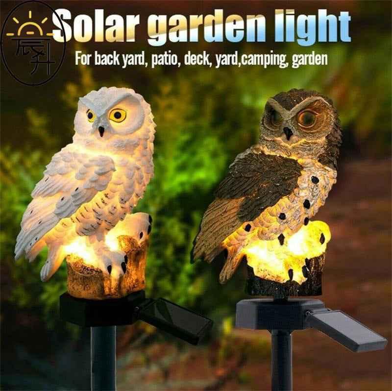 Solar Owl Garden Light - LED Resin Outdoor Waterproof Lawn & Landscape Decoration - Shello's Creative Boutique