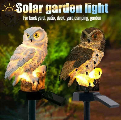 Solar Owl Garden Light - LED Resin Outdoor Waterproof Lawn & Landscape Decoration - Shello's Creative Boutique