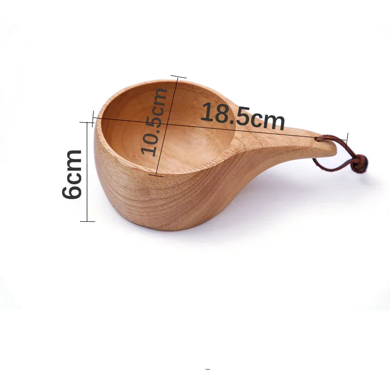 Nordic Cup Rubber Wood Coffee Cup Creative Tea Cup Wood Water Cup Handy Cup Wood Cup - Shello's Creative Boutique