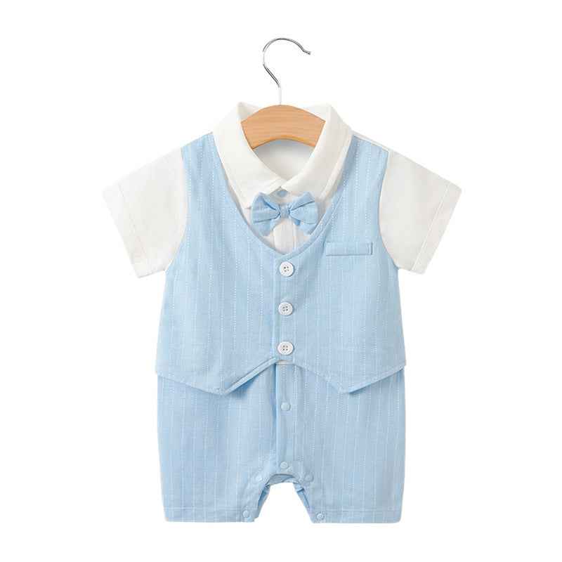 Baby Gentleman Bodysuit – Stylish & Comfortable Summer Wear for Newborns