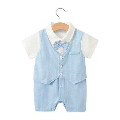 Baby Gentleman Bodysuit – Stylish & Comfortable Summer Wear for Newborns