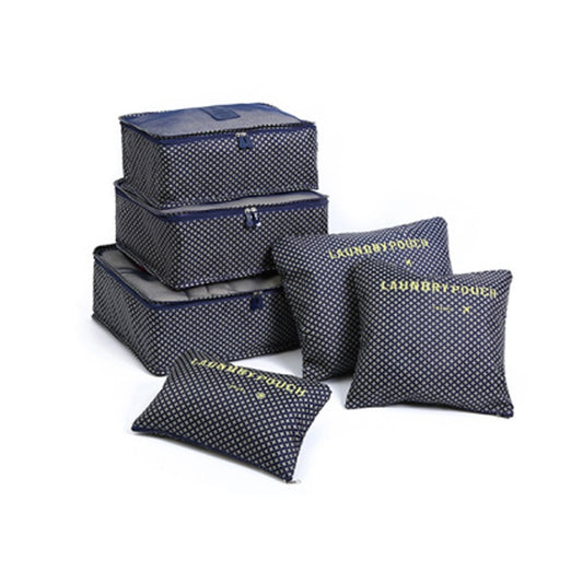 Printed travel storage bag set of 6 pieces, travel clothing sorting bag, waterproof clothing storage bag Shello Creative Boutique