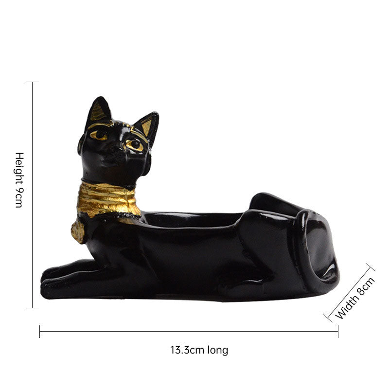 Ashtray Ornament Creative Egyptian Anubis & Cat& pharaoh Ashtray Resin Crafts office living room desktop home decoration eprolo