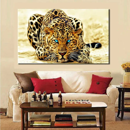 Modern Paintings HD Digital Printed on Canvas – Large Leopard Poster - Shello's Creative Boutique