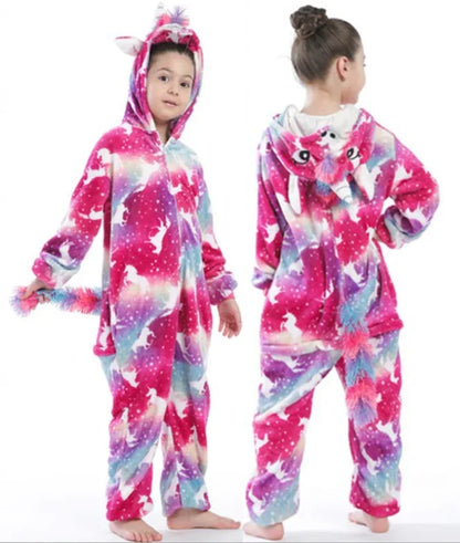 Unicorn Onesie Pajamas - Magical Animal Cartoon Sleepwear (Kids) - Shello's Creative Boutique