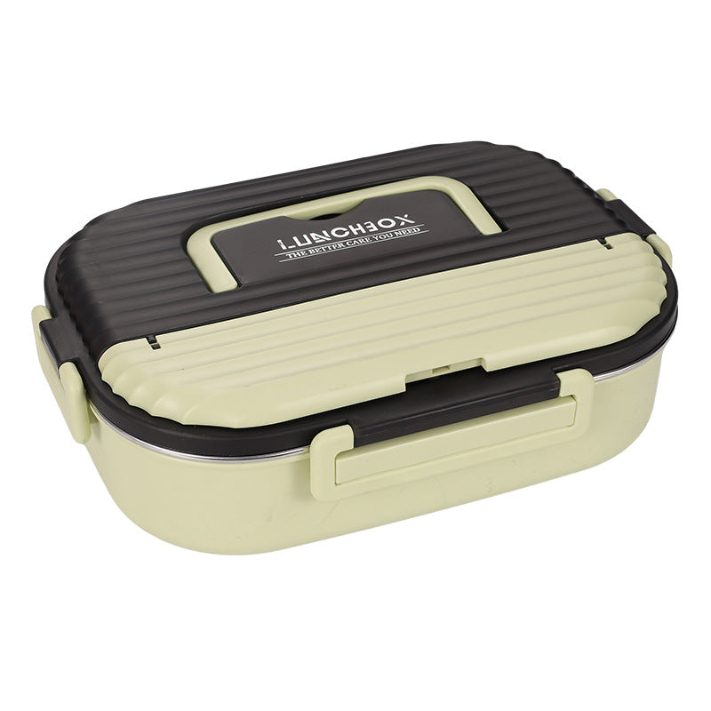 Microwaveable portable 304 stainless steel heat preservation rectangular lunch box fresh lunch box eprolo