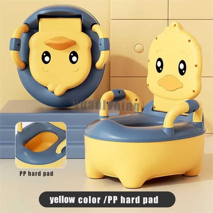 Children's Pot 1-6 Years Old Upgraded Cute Duck Baby Toilet Seat Baby Potty Portable Stool Boys & Girls Safe Trainer Seat WC eprolo