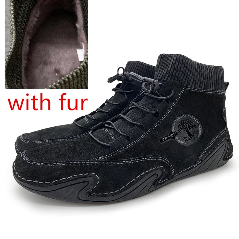 Men's Sneakers cow suede Leather Men Loafers Shoes Fashion Slip on Men Driving Shoes Soft Sapato Masculino Mocassin Homme eprolo