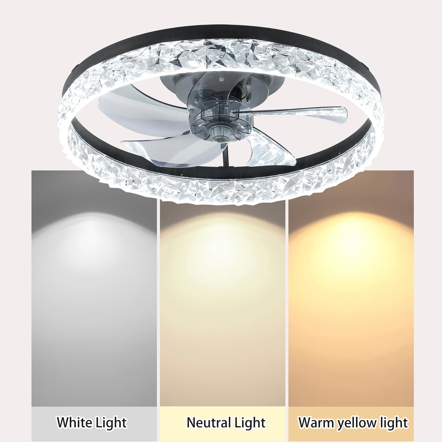 Ceiling Fan with Lights Dimmable LED eprolo
