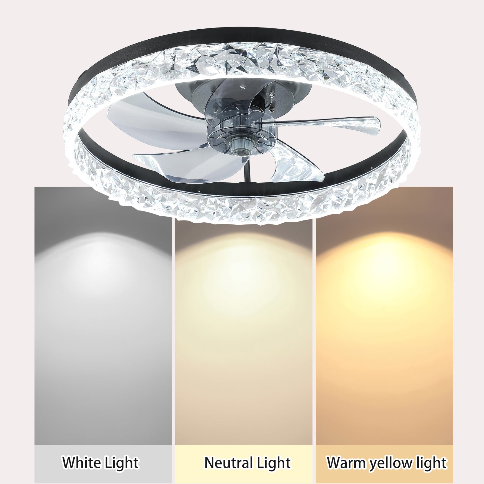Ceiling Fan with Lights Dimmable LED eprolo
