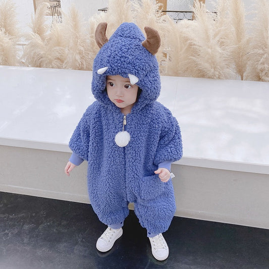 Baby Clothes Autumn and Winter Suit Baby Outwear Thickened Bodysuit 1-year-old Winter Cotton Creeper eprolo