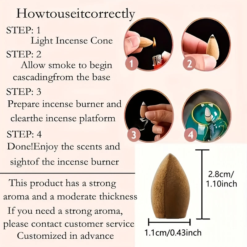 Lavender & Dragon'S Blood Backflow Incense Cones, 44/98 Pack, Elm Material, Featherless for Aromatherapy, Yoga, Meditation, Spa - Ideal Home Decor & Holiday Gift for Christmas, Halloween, Thanksgiving - Shello's Creative Boutique