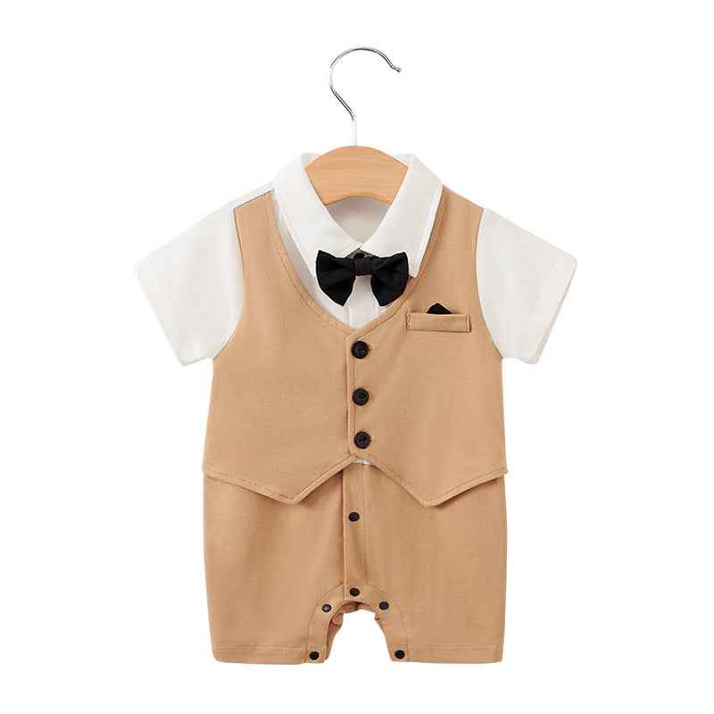 Baby Gentleman Bodysuit – Stylish & Comfortable Summer Wear for Newborns