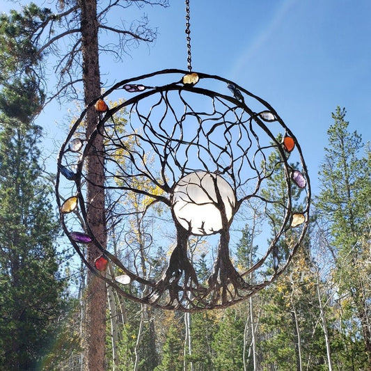 Retro Round Tree Of Life Ring Metal Pendant Wall Decoration Artwork eprolo