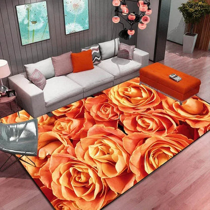 Abstract Floral Kitchen & Living Room Carpet – Anti-Slip Designer Floor Mat - Shello's Creative Boutique