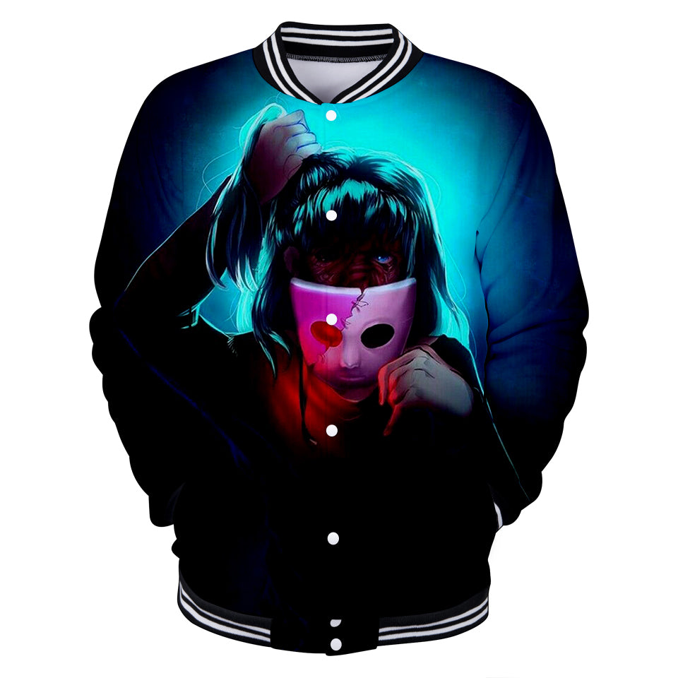 Sally face 3D jacket Hoodies New Hot Fall 3D baseball jacket Harajuku printing Sally face Baseball uniform Sweatshirt Men/Women eprolo