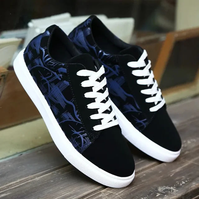 Men Vulcanized Canvas Shoes for Men Summer Graffiti High Top Men's Sneakers Shello Creative Boutique