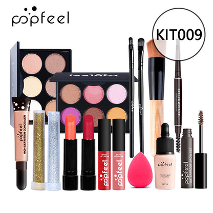 POPFEEL Makeup Full Kit Female Make Up Set Eye Shadow Eyeshadow Palette Lip Gloss Mascara Eyeliner Brushes Bag Make-up for Women - Shello's Creative Boutique