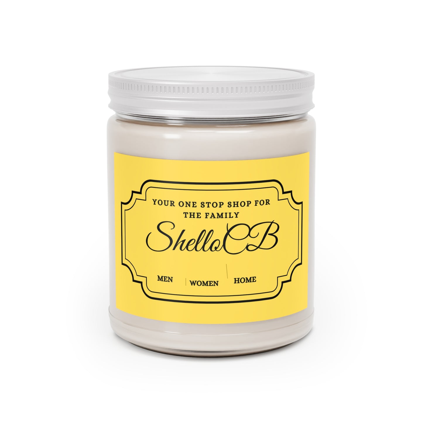Soy Wax Candle with White Lid 9oz – Natural Aromatherapy for Stress Relief