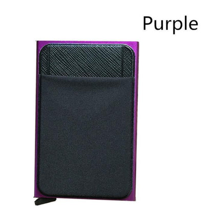 Business Men Credit Card Wallet Aluminum Cash ID Card Holder Case Blocking Slim Metal Wallet Coin Purse Black - Shello's Creative Boutique